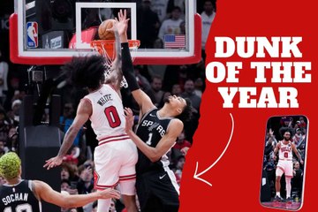 Victor Wembanyama gets posterized by a Chicago Bulls guard and the crowd goes wild