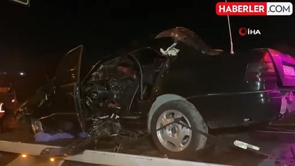 Kahramankazan'da kontrolden çıkan otomobil levha direğine çarptı: 1 ölü