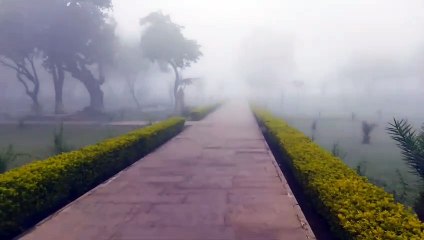 बुंदेलखंड का कश्मीर बना खजुराहो,कोहरे की आगोश में पहुँचे मंदिर,पर्यटकों ने कोहरे के बीच स्मारकों का लिया आनंद