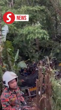 Lorry driver, attendant killed after lorry plunges into ravine