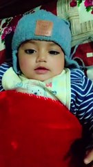 Cute baby speaking Baba Baba