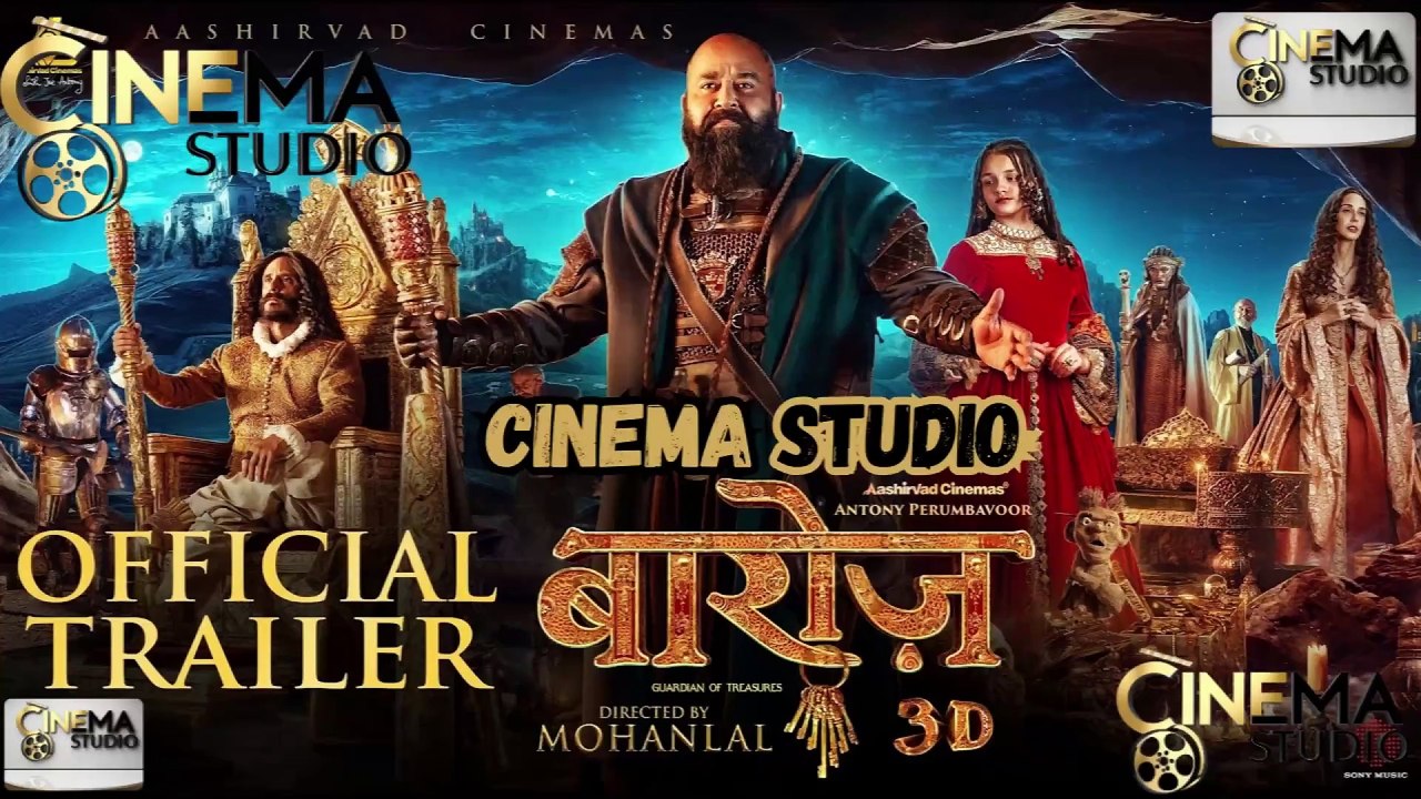 Barroz 3D - Guardian of Treasures (Trailer) | Mohanlal’s Epic Adventure in Hindi | Watch Now on Cinema Studio! | #cinemastudio #Barroz3DTrailer #Mohanlal #FantasyAdventure #GuardianOfTreasures #BarrozMovie #CinemaStudioExclusive #HindiTrailer #3DExperienc