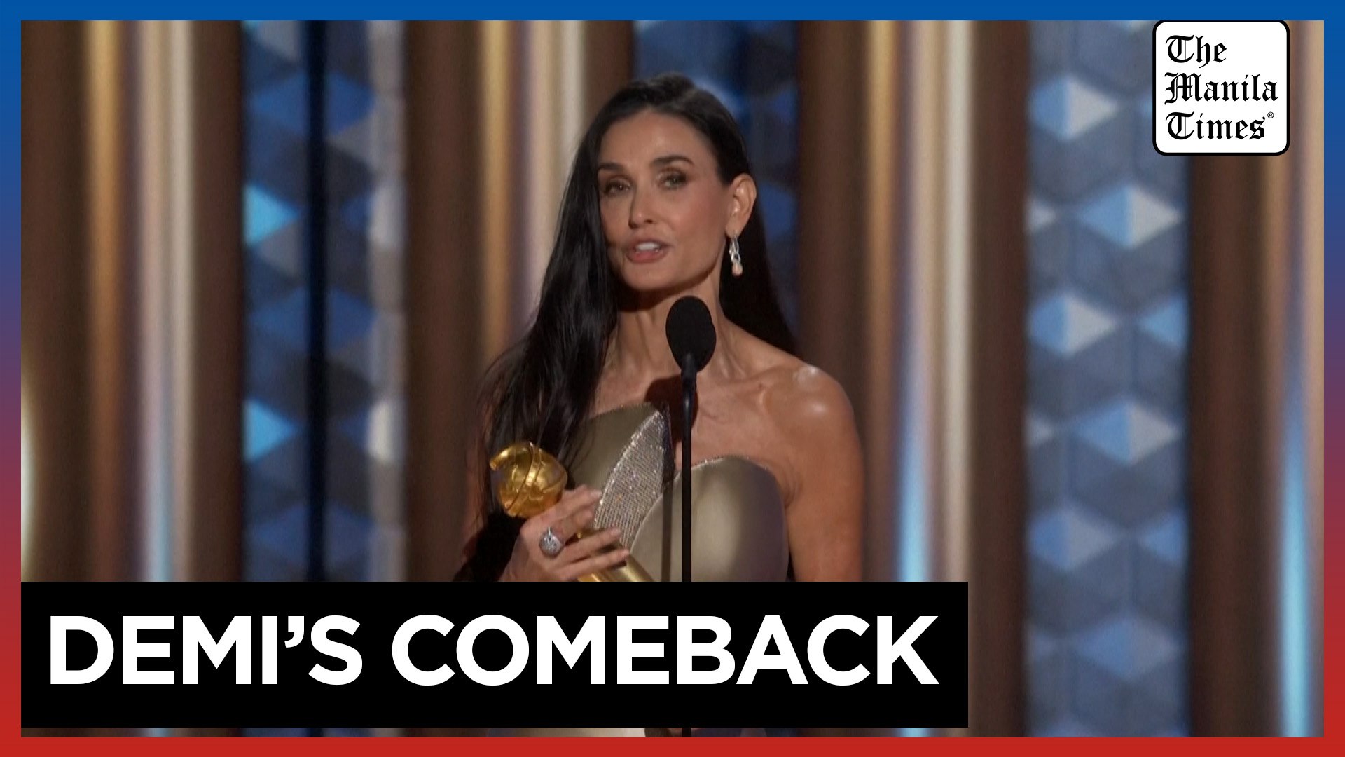 ⁣Demi Moore wins best comedy film actress, Sebastian Stan best comedy film actor