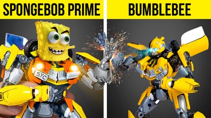 Spongebob Prime vs Bumblebee 🤯✨ Let's Fight The Transformers!