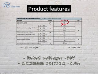 SSM3J331R-VB is a SOT23 package P-Channel field effect MOS tube