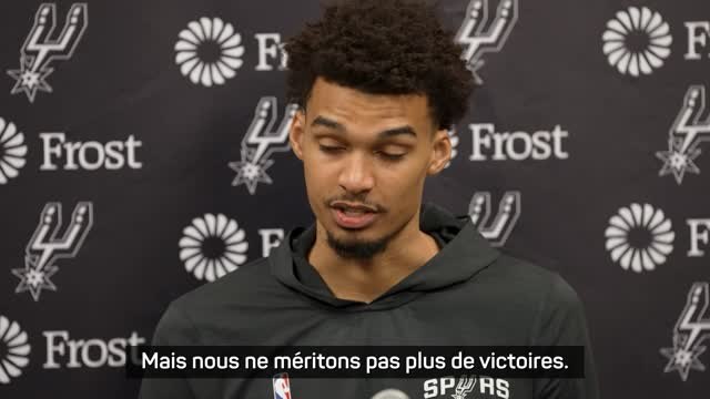 Spurs - Wembanyama : Nous ne méritons pas plus de victoires