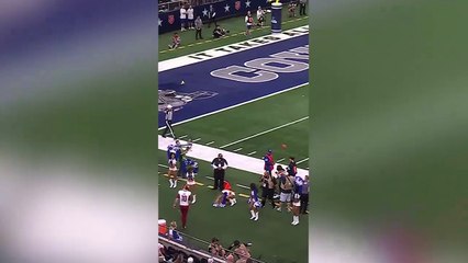 La peor patada que ha visto la NFL en mucho tiempo: pelotazo en la cabeza a una cheerleader