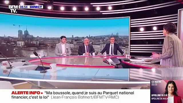 Début de l'émission de la nouvelle émission d'Apolline de Malherbe sur BFMTV : Apolline de 9 à 10