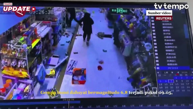 Video saat Gempa Bumi Magnitudo 6,8 Mengguncang Xizang China Sebabkan 53 Orang Tewas