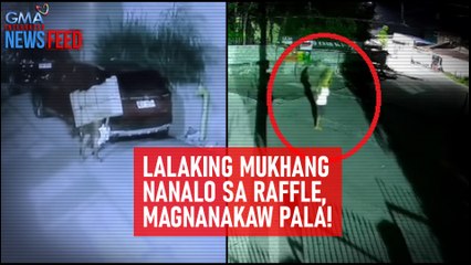 Lalaking mukhang nanalo sa raffle, magnanakaw pala! | GMA Integrated Newsfeed