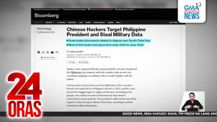 Bloomberg - Website ng Office of the President, na-hack umano ng Chinese hackers noong 2023-2024 | 24 Oras