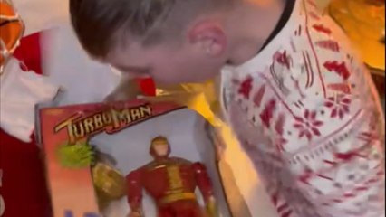 Heartwarming Christmas moment as brave young boy gets the Turbo Man toy he wished for