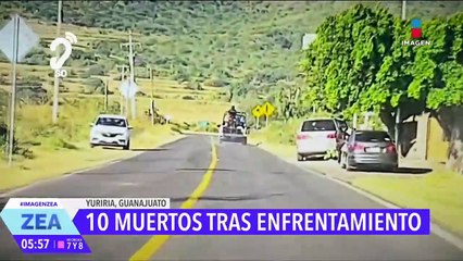 Enfrentamiento deja 3 policías lesionados y 10 civiles muertos en Yuriria, Guanajuato