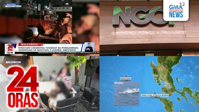24 Oras: (Part 2) POGO moms, tumanggap ng ayuda; paglalayag ng 'monster ship' ng China sa EEZ ng Pilipinas, ikinabahala ng Malacañang; ninakaw umanong tugboat sa Pangasinan, namataan sa Navotas, atbp.