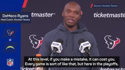 No room for error in NFL playoffs - Ryans warns Texans