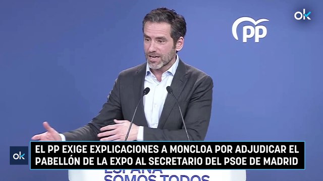 El PP exige explicaciones a Moncloa por adjudicar el pabellón de la Expo al secretario del PSOE de Madrid