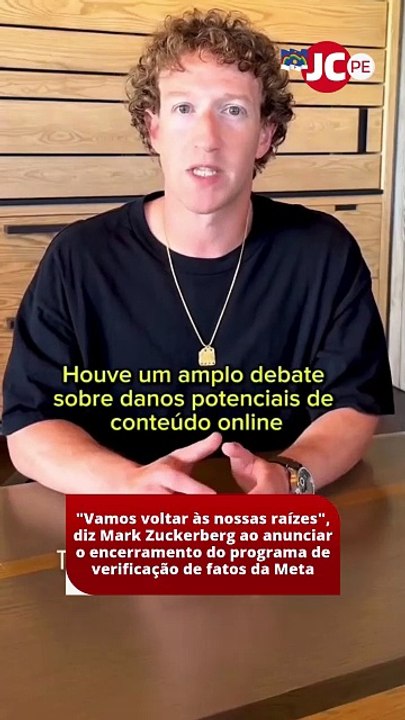 "Vamos voltar às nossas raízes", diz Mark Zuckerberg ao anunciar o encerramento do programa de verificação de fatos da Meta