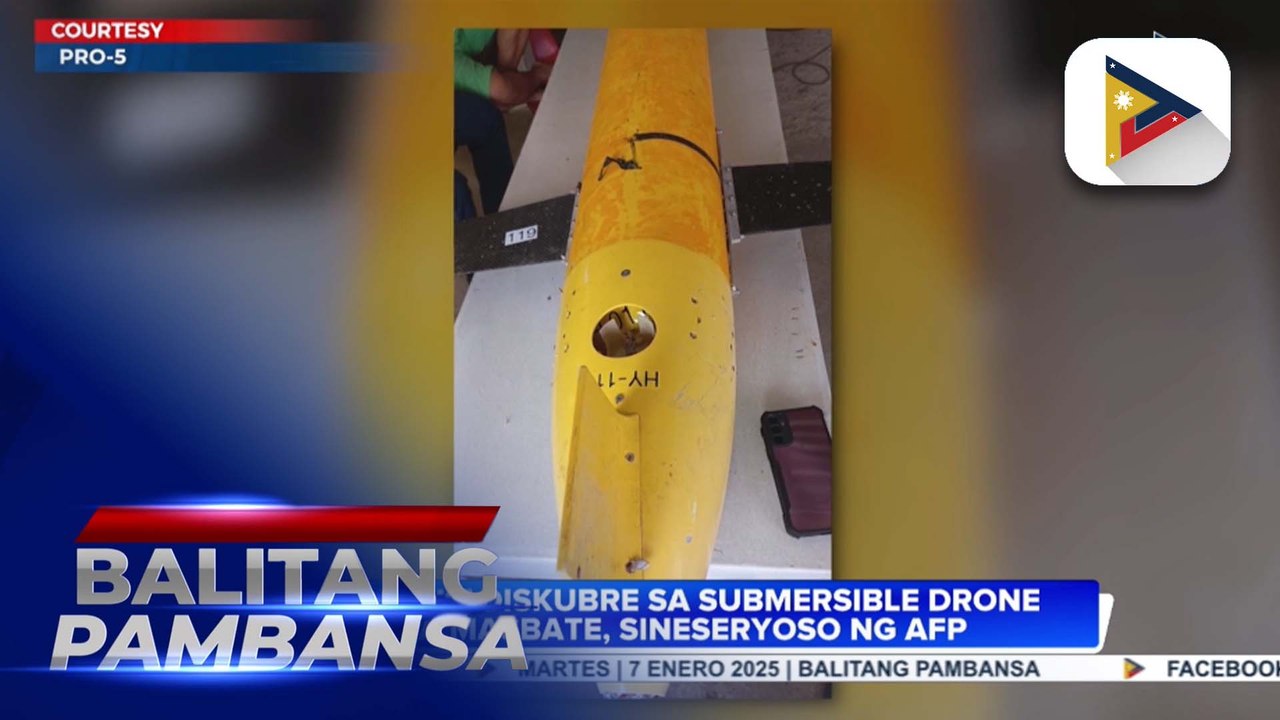 Nadiskubreng submersible drone, sumasailalim na forensic analysis ng PH Navy