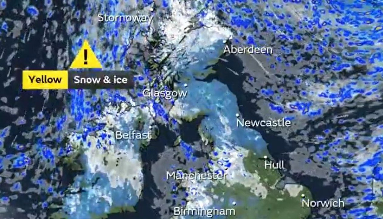 Weather map shows how wintry showers will affect UK