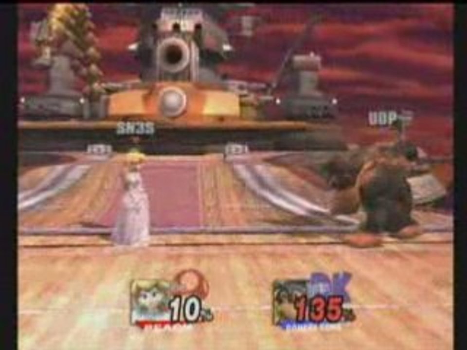 Brawl SN3S (Peach) Vs UDP (Donkey Kong)