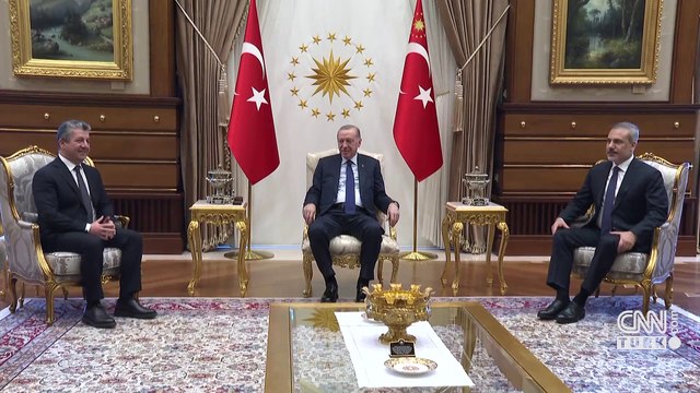 IKBY Başbakanı Ankara’da: Cumhurbaşkanı Erdoğan, Mesrur Barzani’yi kabul etti