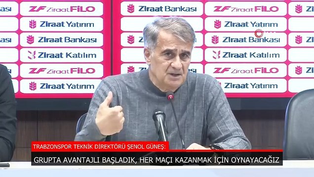 Trabzonspor'da Şenol Güneş: Her maçı kazanmak için oynayacağız