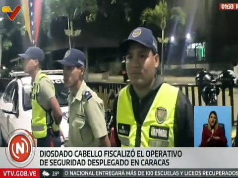 Vpdte. Sectorial Cabello inspeccionó el despliegue de seguridad en diversos puntos de Caracas