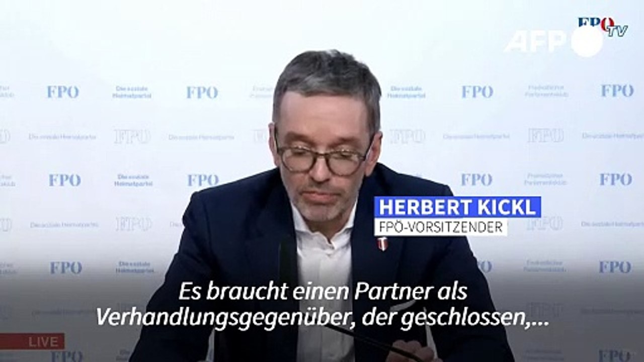 Vor Koalitionsgesprächen mit ÖVP: FPÖ-Chef Kickl stellt Bedingungen