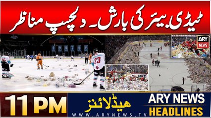 ARY News 11 PM Headlines | 7TH Jan 2025 | Teddy bears rain on the rink