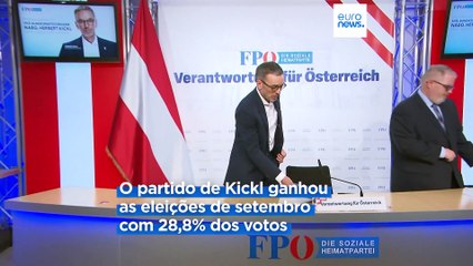 Herbert Kickl convida o ÖVP a participar em conversações de coligação