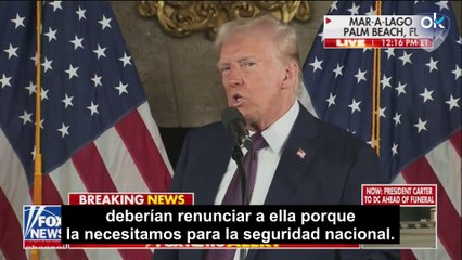Trump se reafirma en su interés en Groenlandia: "La necesitamos por razones de seguridad nacional"
