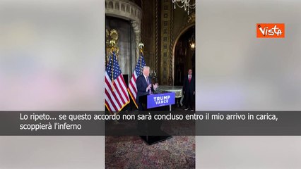 Accordo ostaggi Gaza, Trump: Se non si conclude entro mio insediamento scoppier? inferno