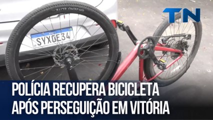 Polícia recupera bicicleta após perseguição em Vitória