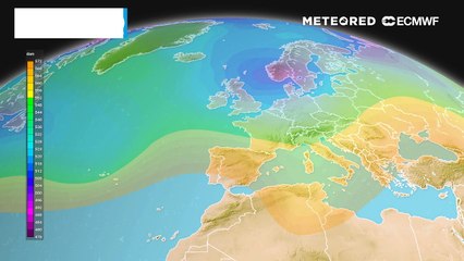 Potente dorsal al oeste y bajas presiones en el Mediterráneo