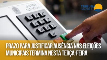 Prazo para justificar ausência nas eleições municipais termina nesta terça-feira
