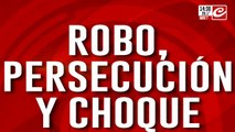 Robo, persecuccción y choque: chocaron e intentaron huir a pie