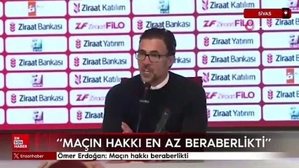Ömer Erdoğan: Maçın hakkı beraberlikti