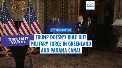 Trump says he won't rule out military force to try to take control of the Panama Canal and Greenland