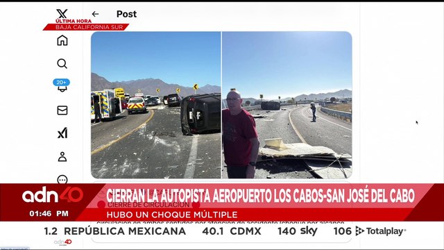 🚨¡Última Hora! Cierran la autopista Aeropuerto Los Cabos-San José del Cabo por fuerte choque