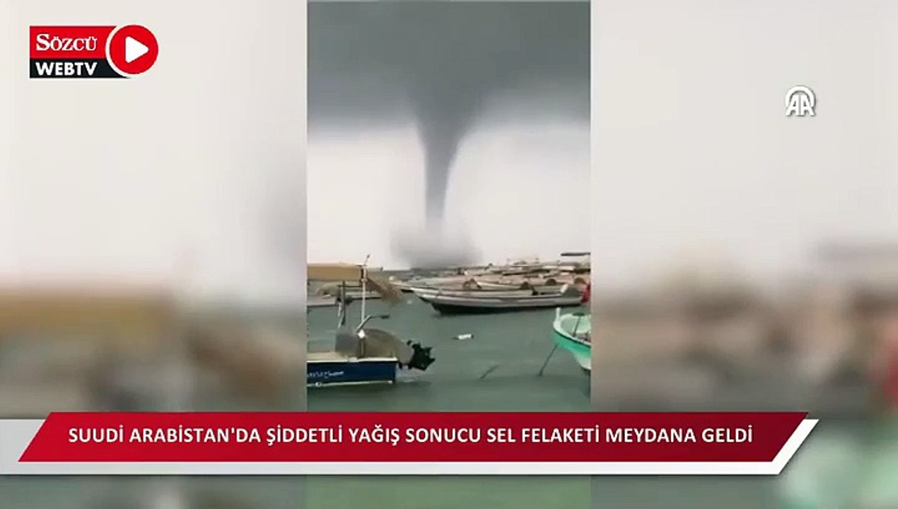 Suudi Arabistan'da şiddetli yağış sonucu sel felaketi meydana geldi