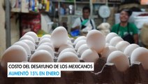 Costo del desayuno de los mexicanos aumentó 15% en enero