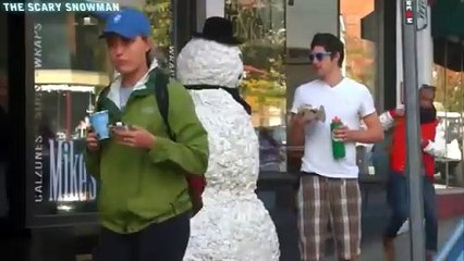 Funny Scary Snowman Hidden Camera Prank Top 50