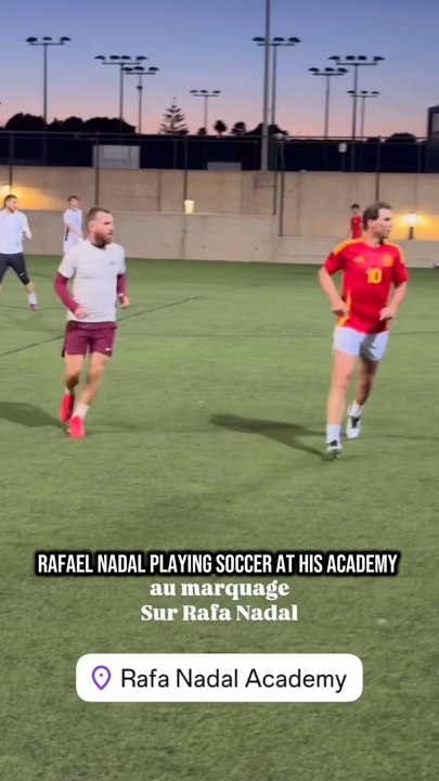 Rafael Nadal playing soccer at his academy ⚽️