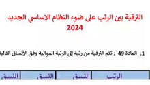 حصري مستجدات تاريخ مفعول الترقية في الرتب على ضوء المرسوم الجديد2024