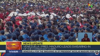 Pres. Maduro leads swearing-in of the combatant corp