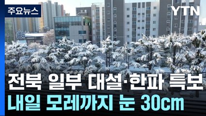 [날씨] 전북 일부 지역 '대설·한파 특보'...내일 모레까지 눈 30cm / YTN