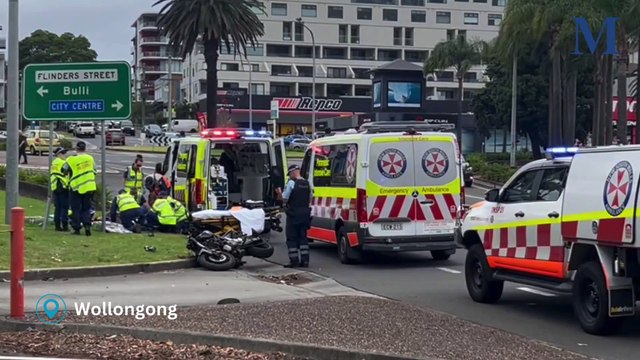 Motorbike crash in Wollongong CBD | January 8, 2025 | Illawarra Mercury