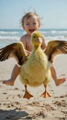 Cute Baby and Duck Playtime 🦆👶 #AdorableMoments #ViralVideo #CuteAnimals #TrendingNow #DucklingFun #BabyPlaytime #EpicCuteness #SweetBonding #viral #Trending
