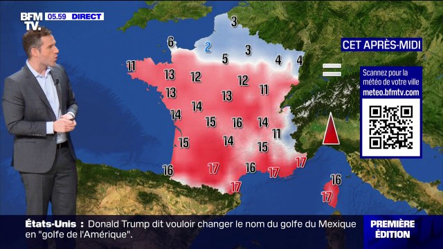 Le soleil sera présent sur un grand quart sud-est de la France et la pluie touchera les régions de l'ouest et la partie nord de l'Hexagone