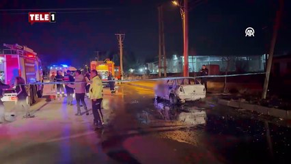 Sürücü yanan araçtan çıkamadı, feci şekilde can verdi